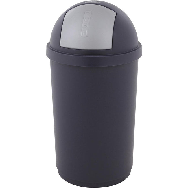 Curver - Abfallbehälter mit Druckdeckel 50 l, blau und grau