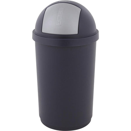 Curver - Abfallbehälter mit Druckdeckel 50 l, blau und grau
