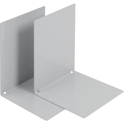 V-Teil - Buchstütze aus Metall, 2er-Set, grau