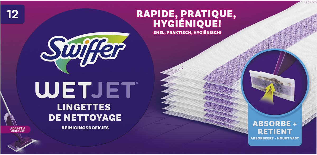 Swiffer -  Wetjet navulling, pak van 12 stuks