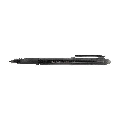 Quantore - Gelschreiber löschbar 0,7 mm schwarz | 12 Stück