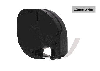 Quantore - Labele 12267 12mmx4m transparent schwarz