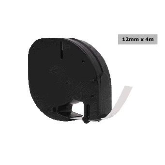 Quantore - Labele 12267 12mmx4m transparent schwarz
