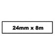 Quantore - Labele TZe-251 24mmx8m schwarz auf weiß | 32 Stück