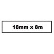 Quantore - Labele TZe-241 18mmx8m weiß/schwarz | 144 Stück
