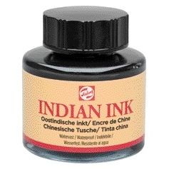 Talens - Tusche schwarz 30ml | 3 Stück