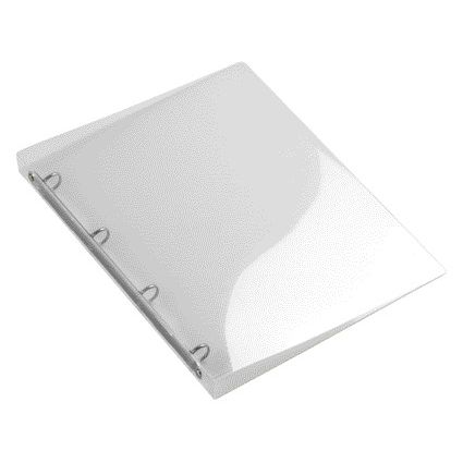 HF2 - Ringbuch 4-Ring A4-16mm transparent weiß