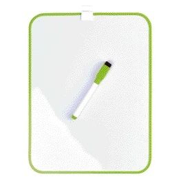 Desq - Whiteboard 21,5x28cm + Marker grünes Profil