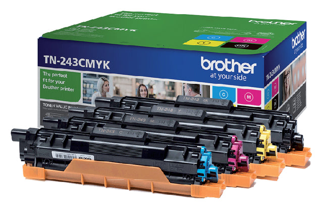 Tonercartridge Bruder TN-243 Schwarz + 3 Farben