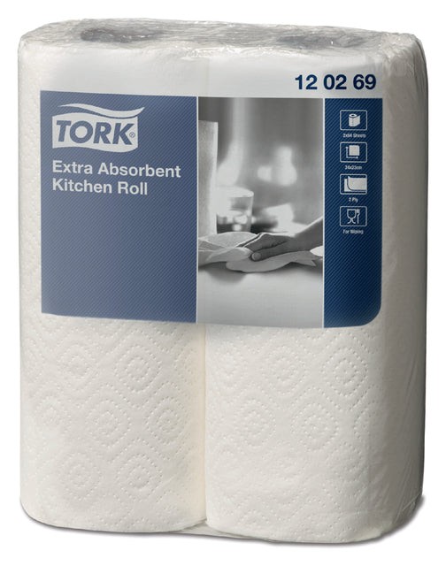 Küchenrolle Tork Extra Sauging 2LGS Weiß 120269 | Pak a 2 roll 12 Stücke