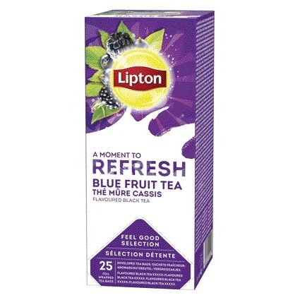 Lipton - Tea Refresh Blauer Früchtetee 25x1,5gr | 6 Stück