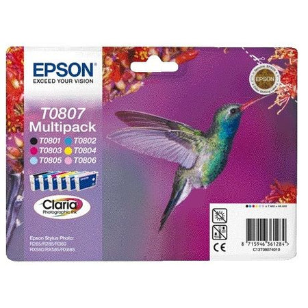 Epson - Tintenpatrone T0807 Schwarz + 5 Farben