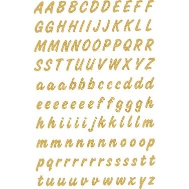 HERMA - Etikett 4152 8mm Buchstaben A-Z gold auf transparent 238 Stück