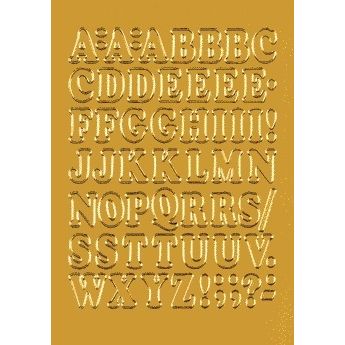 HERMA - Label 4183 12mm letters A-Z gold foil 50 pieces