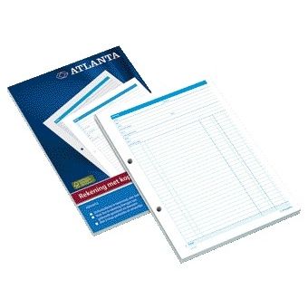 Atlanta von Jalema – Kontoblock Djois A4 50x2 Blatt mit Carbon