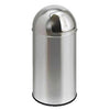 Vepa Bins - Mülleimer Pushcan mit Schiebedeckel 40 Liter mattierter Edelstahl