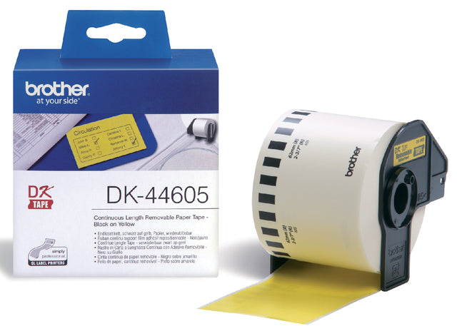 Label Bruder DK-44605 62mm Thermal 30 Meter gelbes Papier
