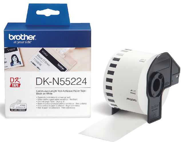 Étiquette Brother DK-N55224 54 mm de papier blanc de 30 mètres pas adhésif
