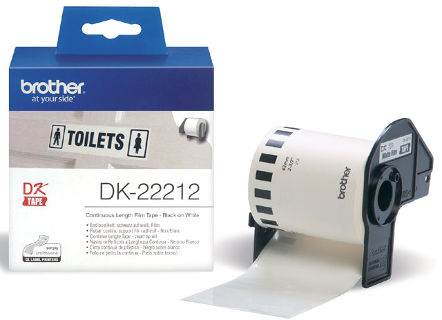 Label Brother DK-22212 62mm 15-Meter-Weißer Film | 3 Stück