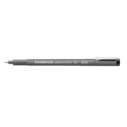 Staedtler - Fineliner Pigment 308 schwarz 0,2mm | 10 Stück
