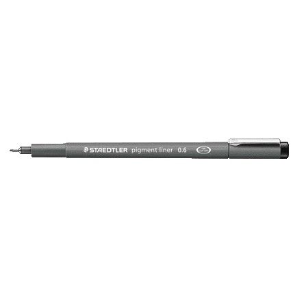 Staedtler - Fineliner Pigment 308 schwarz 0,6mm | 10 Stück