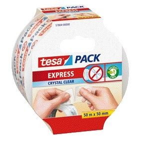Tesa - Verpackungspackung® s Crystal Clear 50mx50mm handaufreißbar transparent