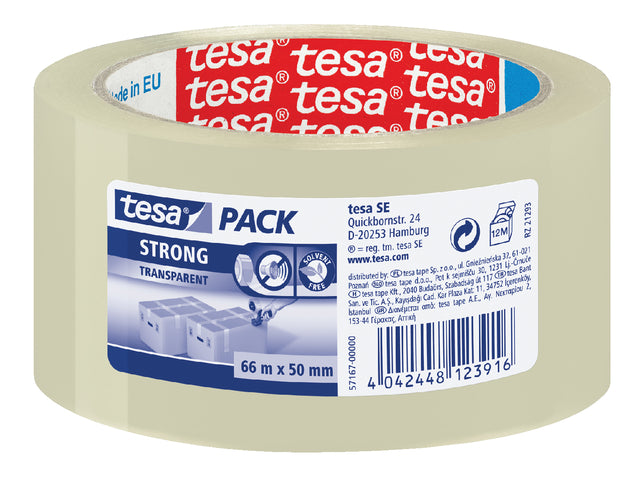 Verpackungsband TESA 50 mmx66m transparent pp | 6 Stück