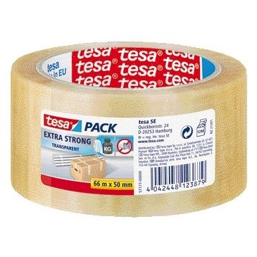 Tesa - Verpackungspaket® Extra Strong 66mx50mm transparent | 6 Stück