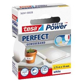 Tesa - Textile® extra Power Perfect 2,75mx19mm weiß | 10 Stück