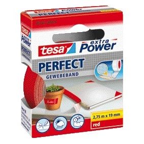 Tesa - Textile® extra Power Perfect 2,75mx19mm rot | 10 Stück