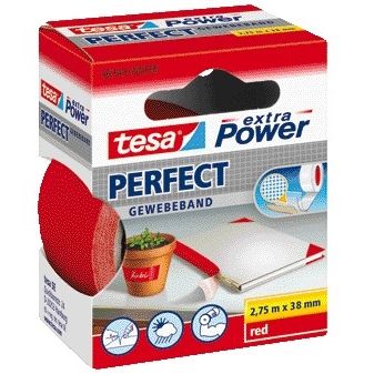 Tesa - Textile® extra Power Perfect 2,75mx38mm rot | 6 Stück