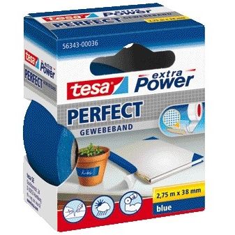 Tesa - Textile® extra Power Perfect 2,75mx38mm blau