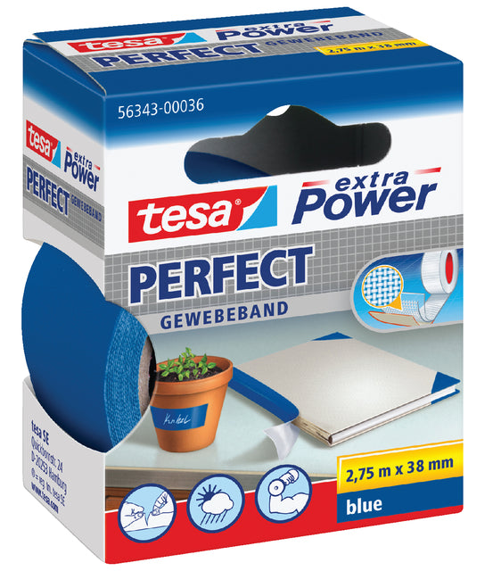 Klebeband Tesa Textile 38 mmx2.75m blau | 6 Stück