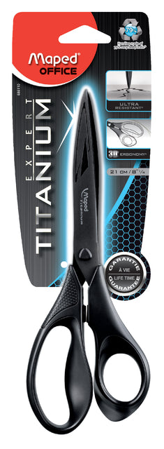 Schere kartierte Titan 21 cm schwarz