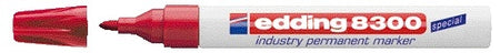 Edding - Filzstift 8300 Industrie rund 1,5-3mm rot | 10 Stück