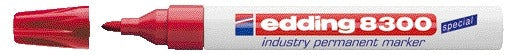 Edding - Filzstift 8300 Industrie rund 1,5-3mm rot | 10 Stück