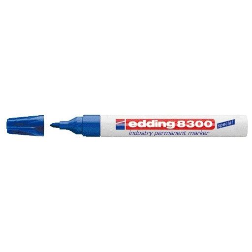 Edding - Filzstift 8300 Industrie rund 1,5-3mm blau