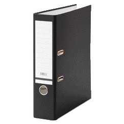 Qbasic - Ordner A4 80mm Karton schwarz