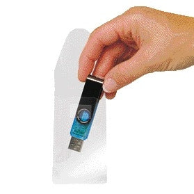Quantore - USB-Abdeckung Djois 52,5x90mm mit Verschluss selbstklebend transparent | 10 Stück