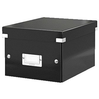 Leitz - Aufbewahrungsbox Click Store WOW klein aus recyceltem Karton 200x148x250mm schwarz