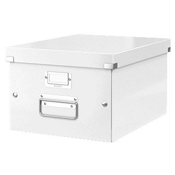 Leitz - Aufbewahrungsbox Click Store WOW mittlerer Recyclingkarton 281x200x370mm weiß
