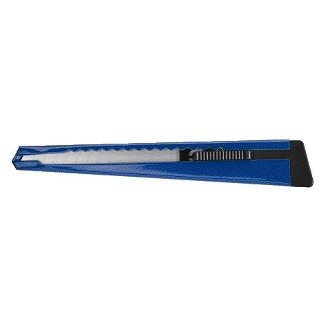 Westcott - Schneidemesser Büro 9mm mit Schiebeverschluss und Metallhalter blau