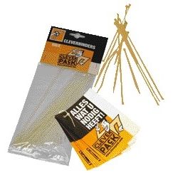 CleverPack - Bindestreifen Cleverbinder Kabel 10/20cm weiß 100 Stück
