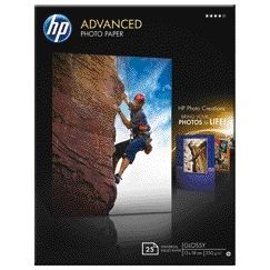 HP - Fotopapier q8696a 13cmx18cm 250gr glänzend