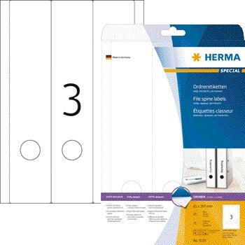 HERMA - Rückenetikett 5135 breit/lang 61x297mm selbstklebend weiß