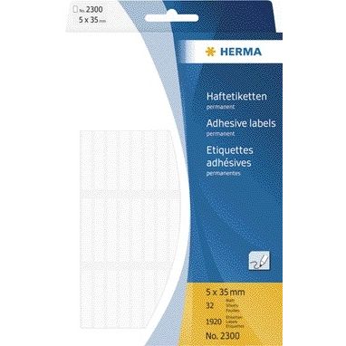 HERMA - Etikett 2300 5x35mm weiß 1920 Stück