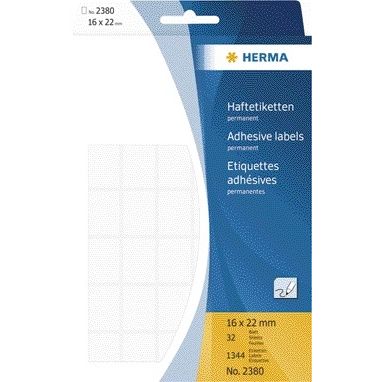 HERMA - Etikett 2380 16x22mm weiß 1344 Stück