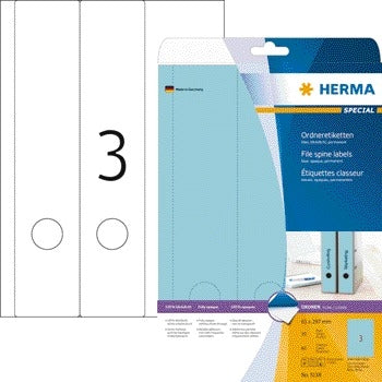 HERMA - Rückenetikett 5138 breit/lang 61x297mm selbstklebend blau