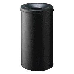 Langlebig - Papierkorb mit Flammensperre 3307-01 rund 60 Liter schwarz