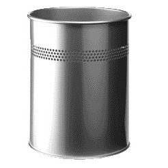 Langlebig - Papierkorb 3300-23 15 Liter 30mm Perforation silber
